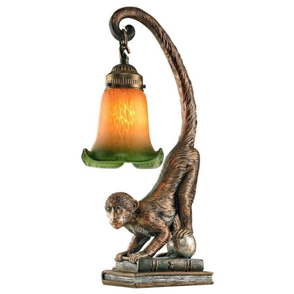 Monkey Sculptural Table Lamp antique reproduction Art Nouveau lighting